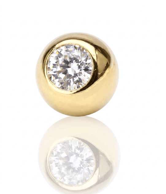 Náhradní kulička, žluté zlato 1,2 x 4 mm, 585/1000