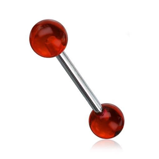 Piercing do jazyka (červená)