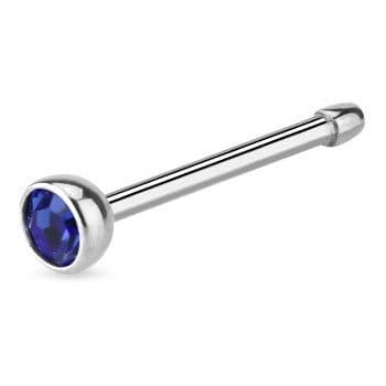 Piercing do nosu - kamínek (tmavě modrá)