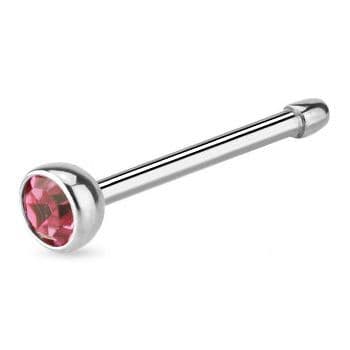 Piercing do nosu - kamínek (růžová)