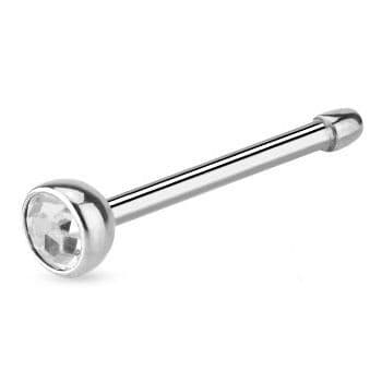 Piercing do nosu - kamínek (čirá)
