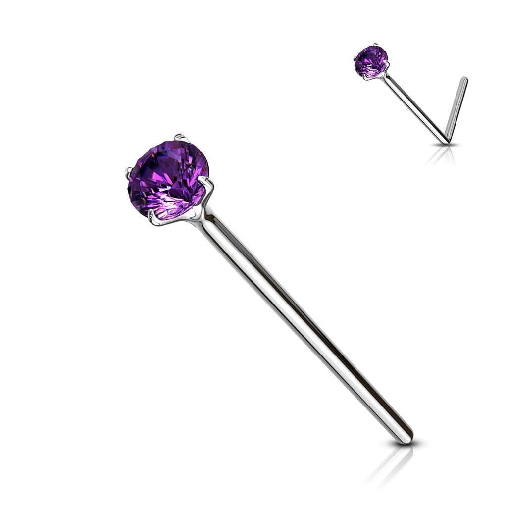 Variabilní piercing do nosu (tmavě fialová)