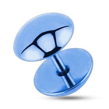 Falešný piercing do ucha (světle modrá)