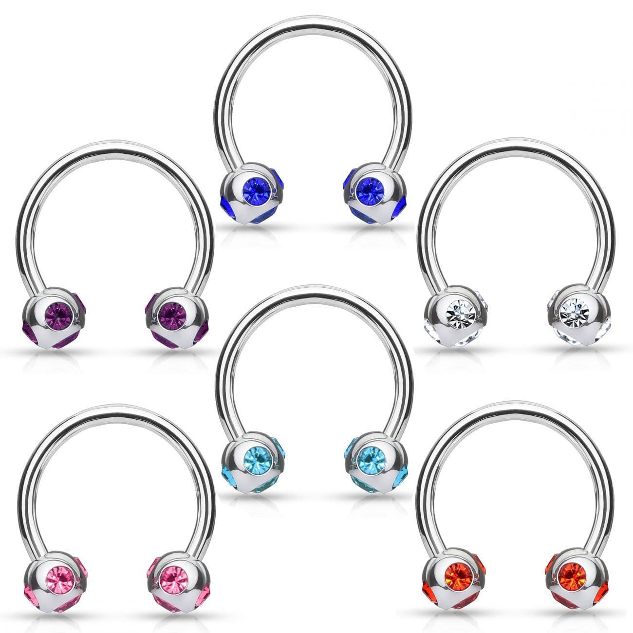 Piercing - podkova (tyrkysová)