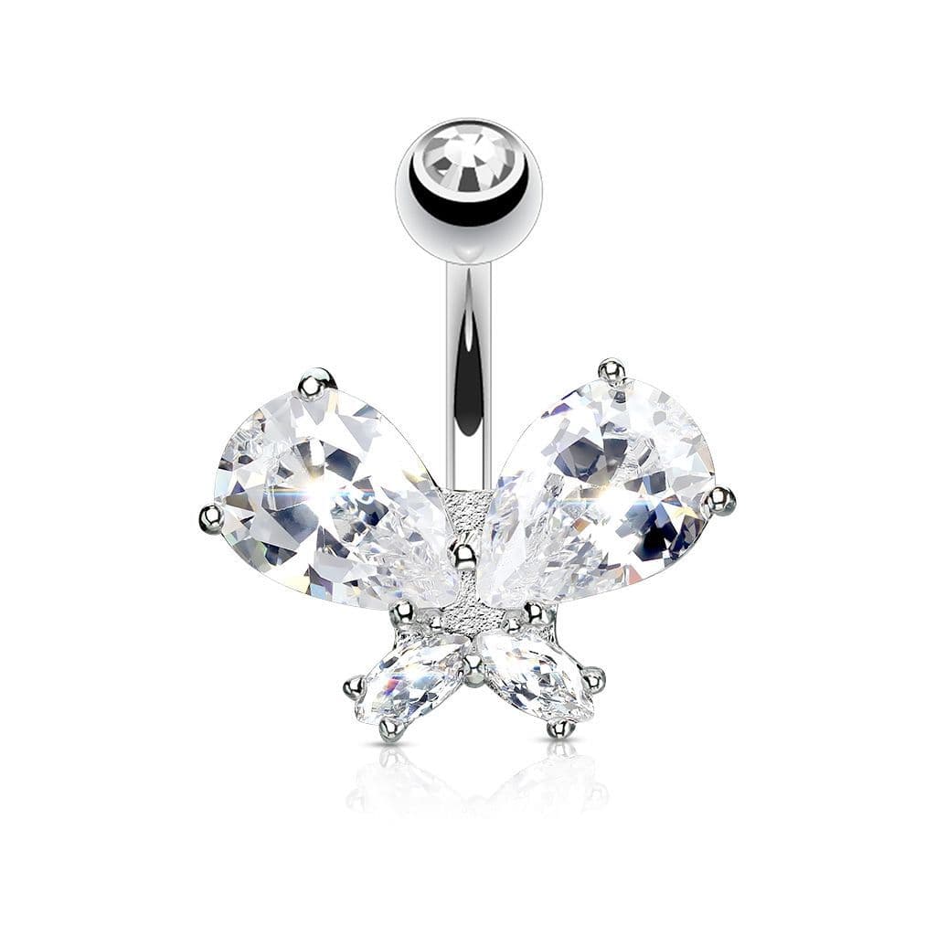 Piercing do pupíku motýl (čirá)