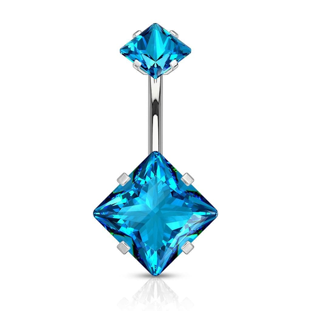 Piercing do pupíku (tyrkysová)