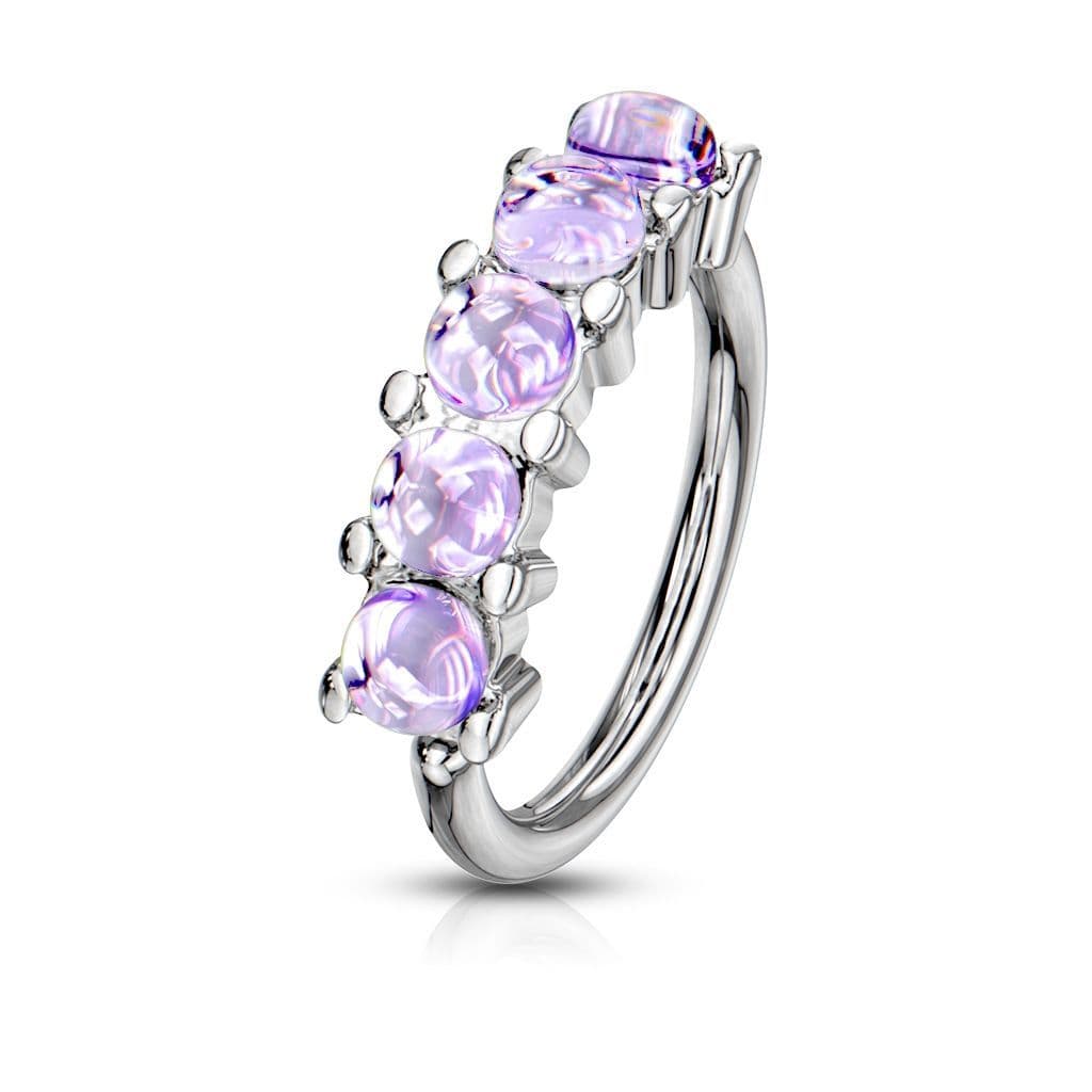 Piercing kruh 1,0 x 8 mm (fialová)