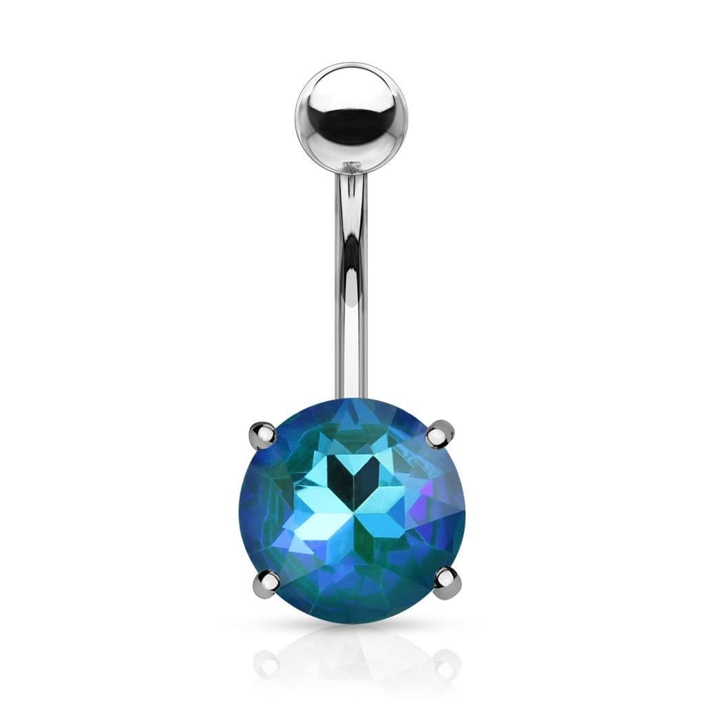 Piercing do pupíku, kulatý kámen (tyrkysová, 1,6 x 10 mm)