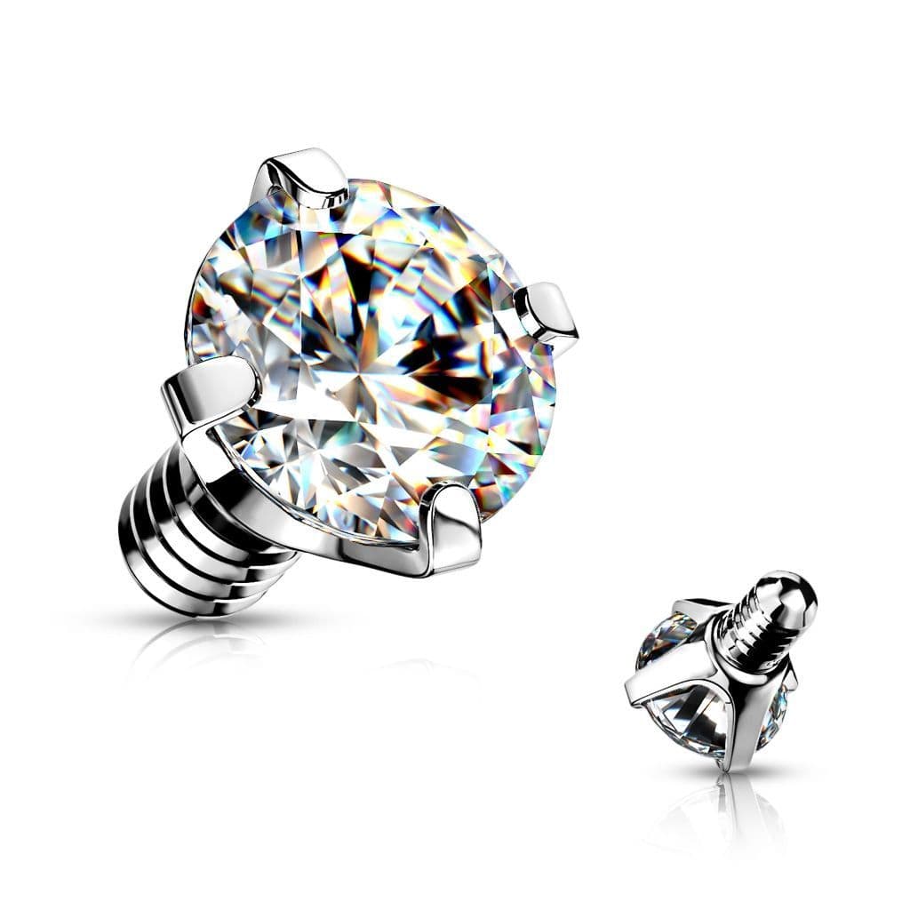 Ozdobný kamínek k mikrodermálu, průměr 4 mm (čirá)