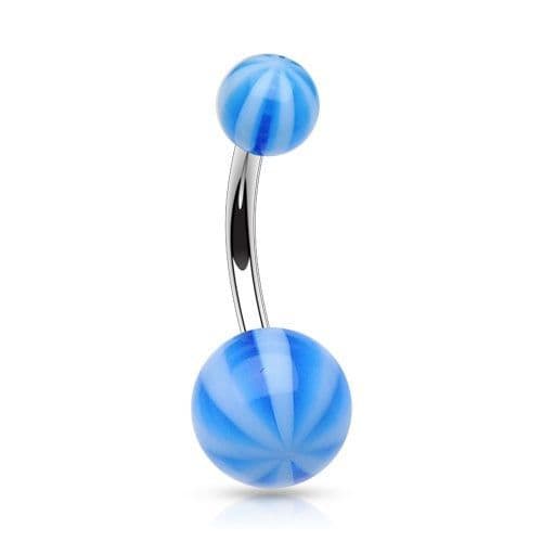Piercing do pupíku - banánek (tmavě modrá)