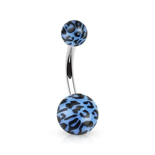 Piercing do pupíku - tygrovaný (modrá)