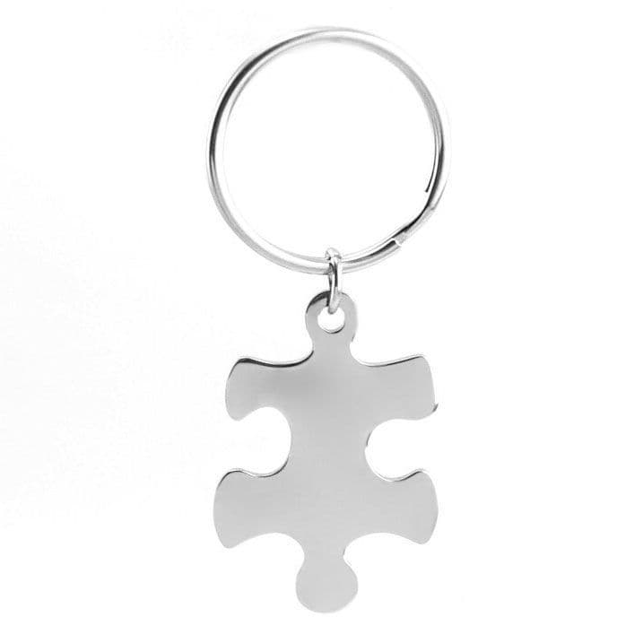 Ocelový přívěsek na klíče - puzzle