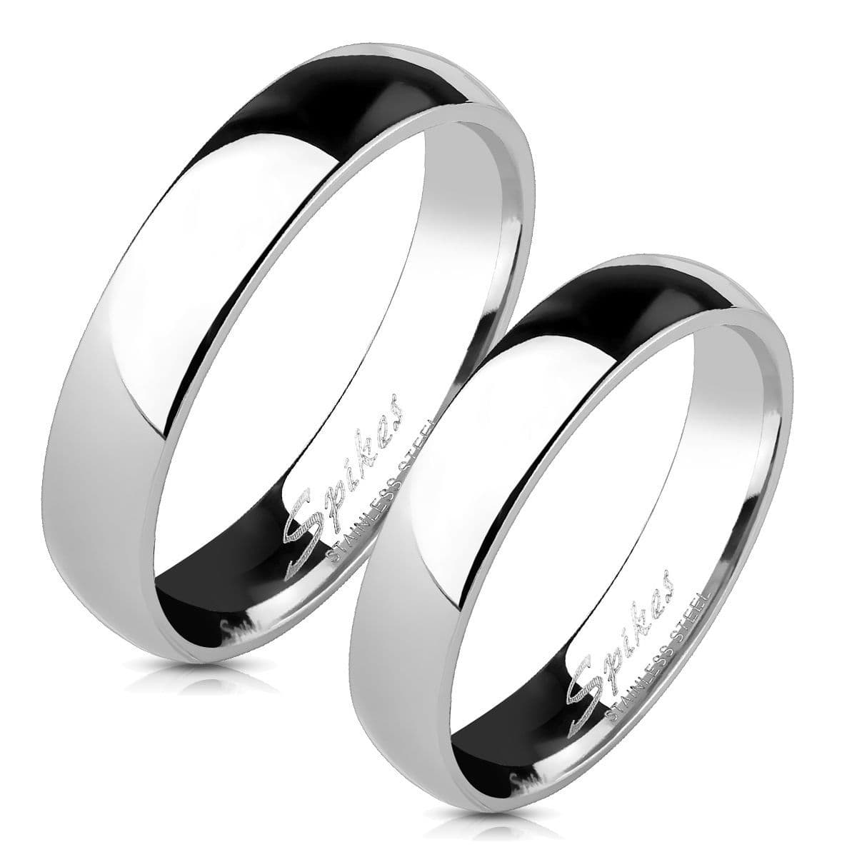 OPR1233 Snubní prsteny ocel š. 4 mm - pár
