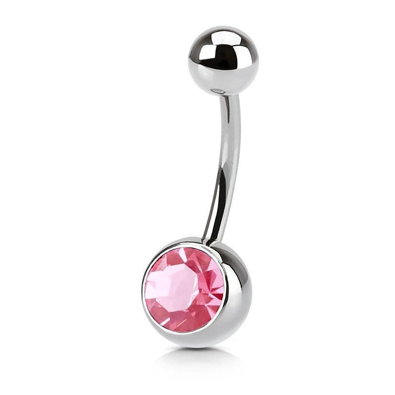 Piercing do pupíku - banánek (růžová)