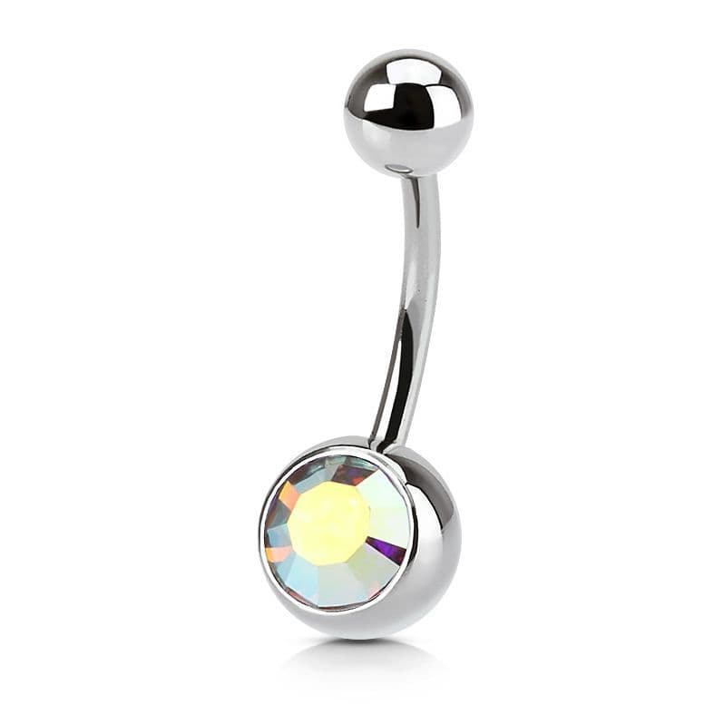 Piercing do pupíku - banánek (duhová)