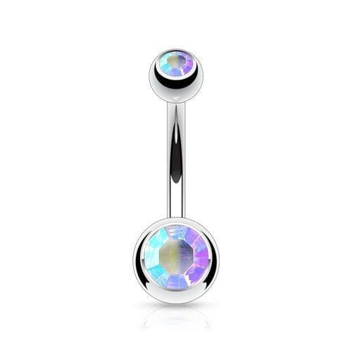 Piercing do pupíku - banánek (duhová)