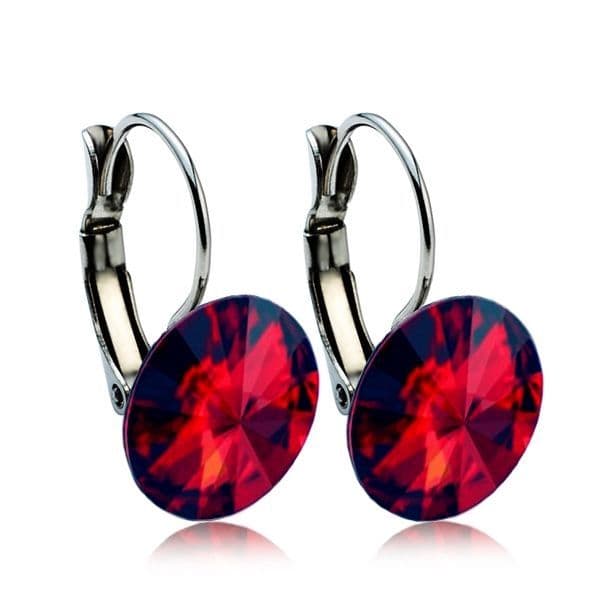 Ocelové náušnice s krystaly Swarovski 12 mm, SIAM