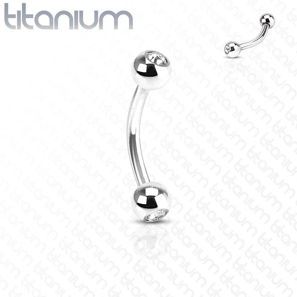 Piercing do obočí TITAN (1,2 x 10 x 4 mm)
