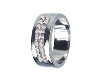 Prsten chirurgická ocel s krystaly Swarovski RSSW01 czab