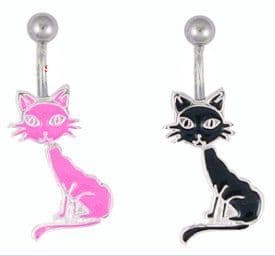 Piercing banánek chirurgická ocel tančící kočka MS1009
