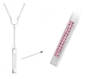 Náhrdelník se Swarovski krystalky chirurgická ocel NSSW04rose