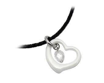 Přívěsek chirurgická ocel srdce TPSM003white