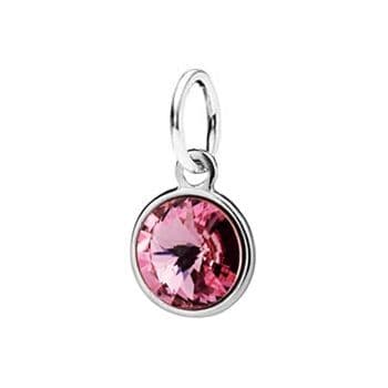 Stříbrný přívěsek s kamenem Crystals from SWAROVSKI, barva: Light Rose