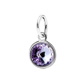 Stříbrný přívěsek s kamenem Crystals from SWAROVSKI, barva: Violet