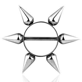 Piercing do bradavky s ostny