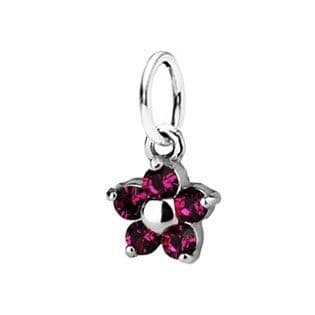 Dětský přívěsek kytička, Crystals from SWAROVSKI, barva: Fuchsia