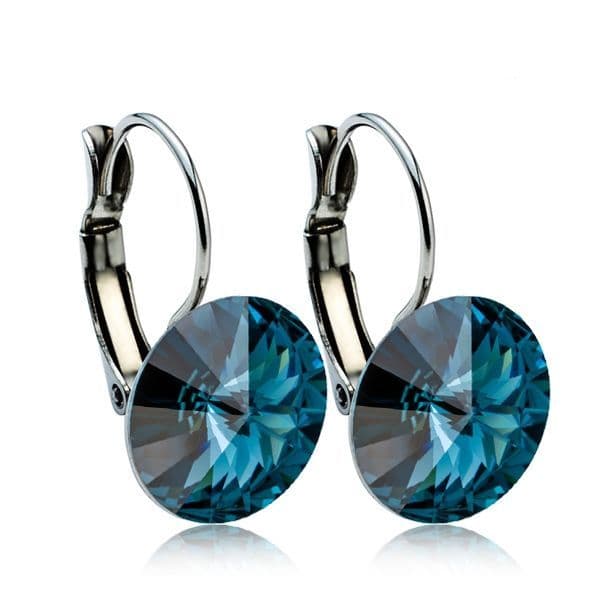 Ocelové náušnice s krystaly Swarovski 12 mm, MONTANA