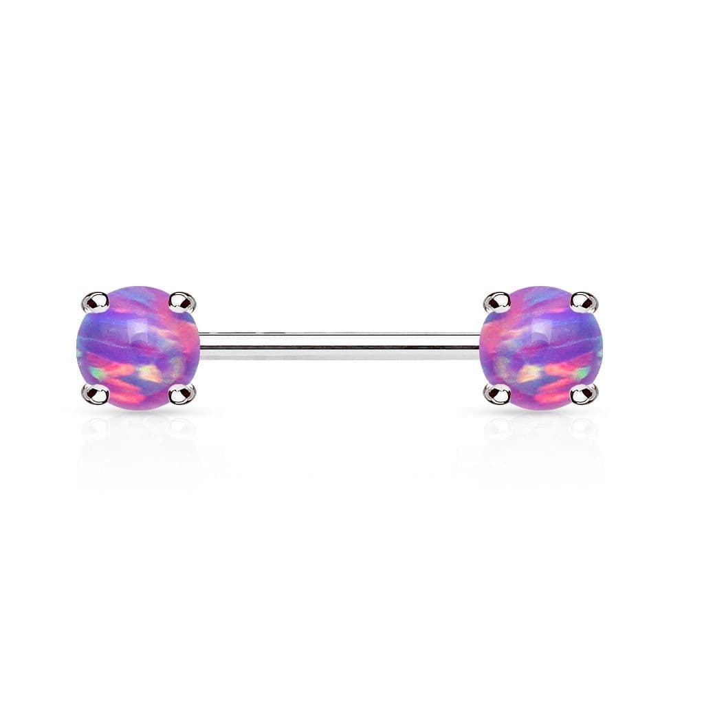 Piercing do bradavky, fialové opály