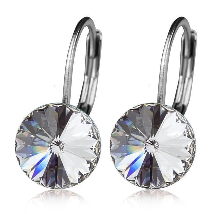 Ocelové náušnice s krystaly Swarovski, CRYSTAL