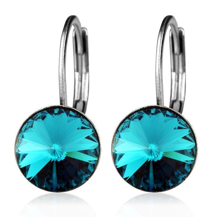 OcelovéOcelové náušnice s krystaly Swarovski, BLUE ZIRCON
