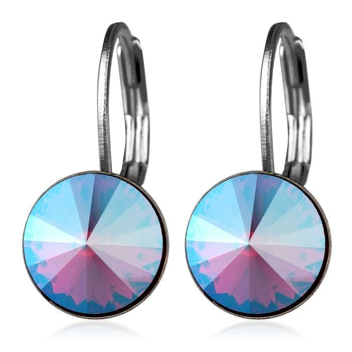 Ocelové náušnice s krystaly Swarovski, SAPPHIRE SHIMMER