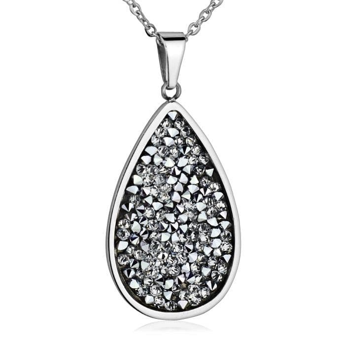 Ocelový náhrdelník s krystaly Crystals from Swarovski, CRYSTAL CAL