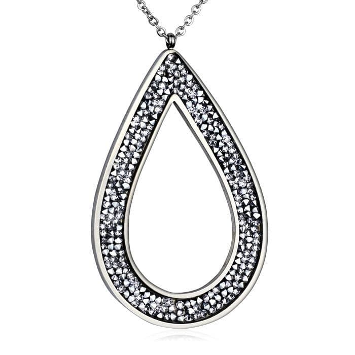 Ocelový náhrdelník s krystaly Crystals from Swarovski, CRYSTAL CAL