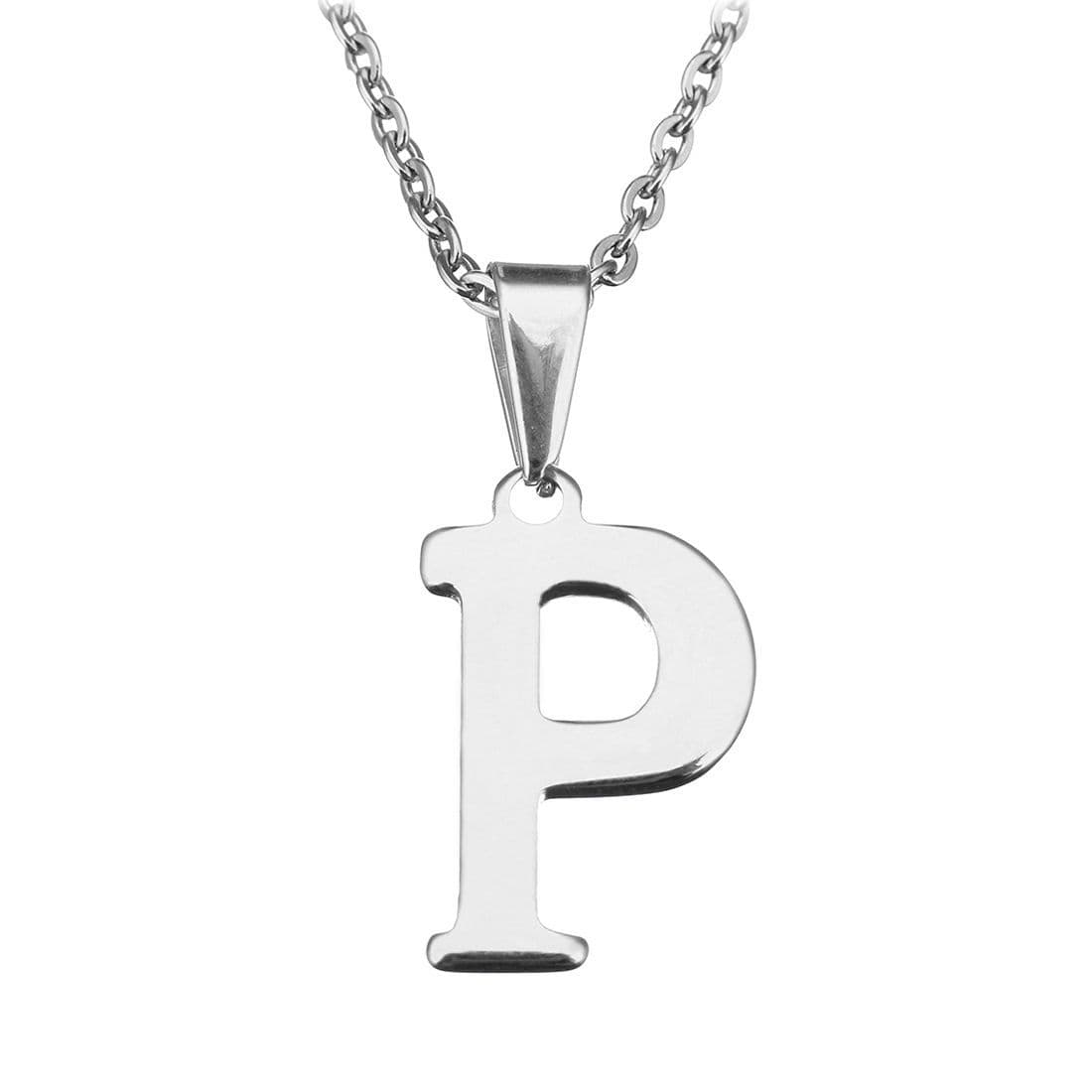 Ocelový řetízek s přívěskem iniciála P