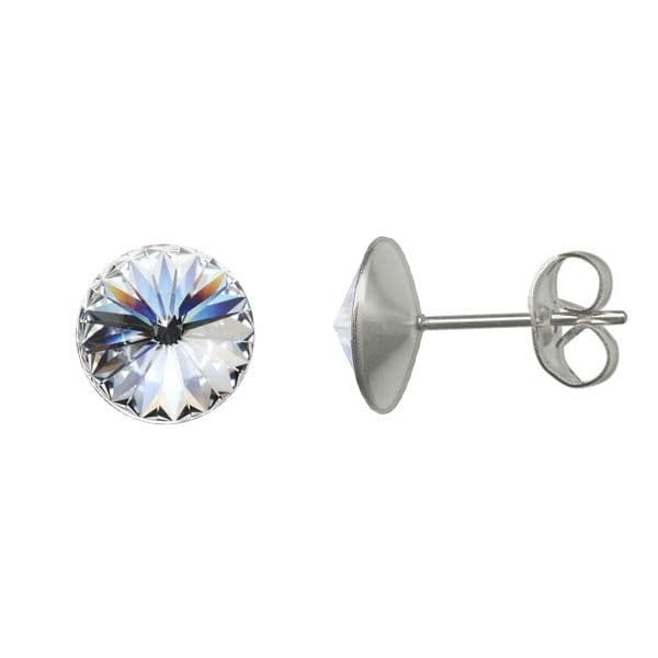 Ocelové náušnice Crystals from Swarovski 6mm, CRYSTAL