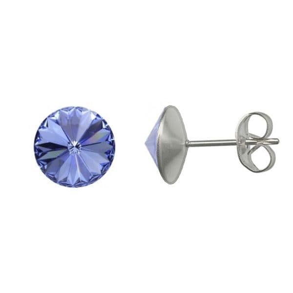 Ocelové náušnice Crystals from Swarovski 6mm, LIGHT SAPPHIRE