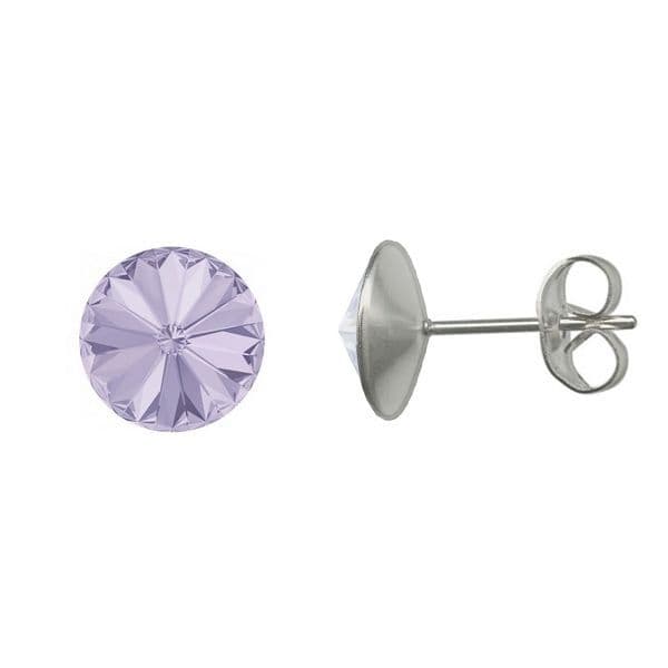 Ocelové náušnice Crystals from Swarovski 6mm, VIOLET
