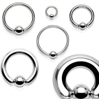 Piercing - kruh s kuličkou (1,6 x 16 mm, 5 mm)