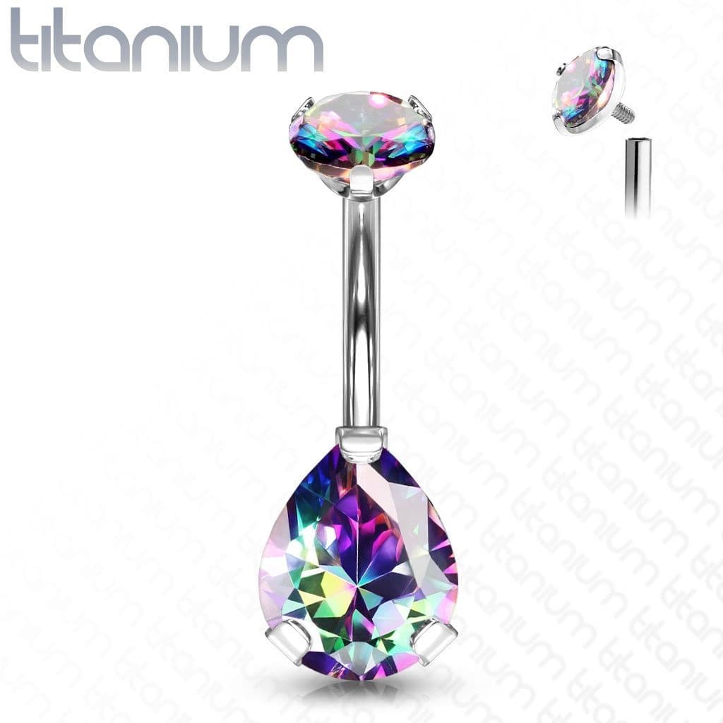 Piercing do pupíku kapka - TITAN (vitrail medium)