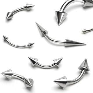 Piercing do obočí 1,6 mm - kónus (1,6 x 11 mm, 4 x 4 mm hrot)