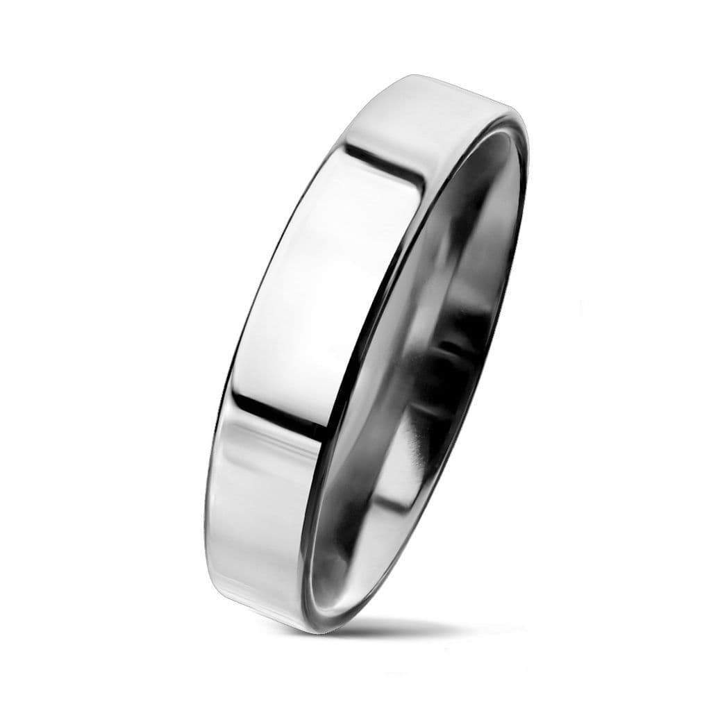 NSS3004 Pánský snubní prsten ocel, šíře 4 mm (66)
