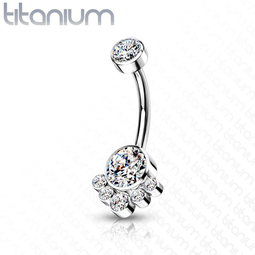 Piercing do pupíku - TITAN (čirá)