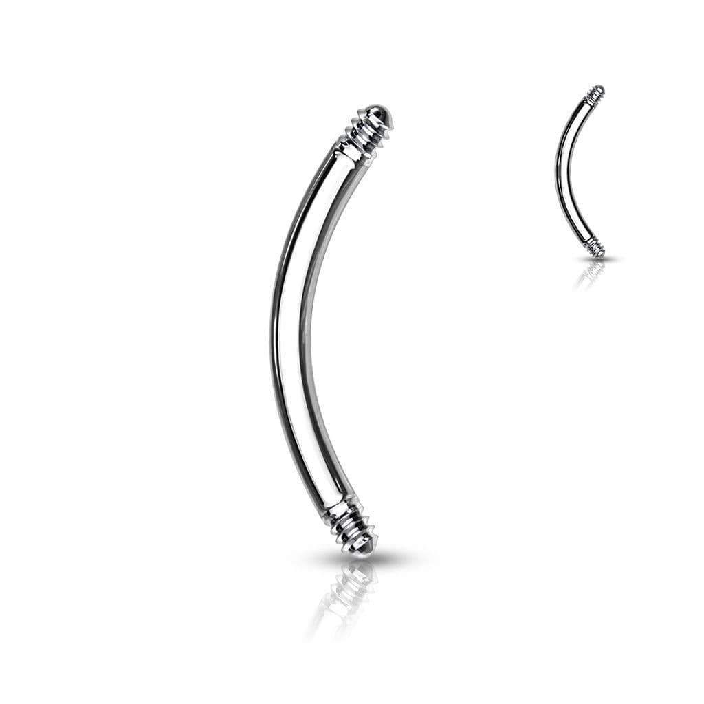 Piercing - náhradní tyčka zahnutá, závit 1,6 mm (1,6 x 10 mm)