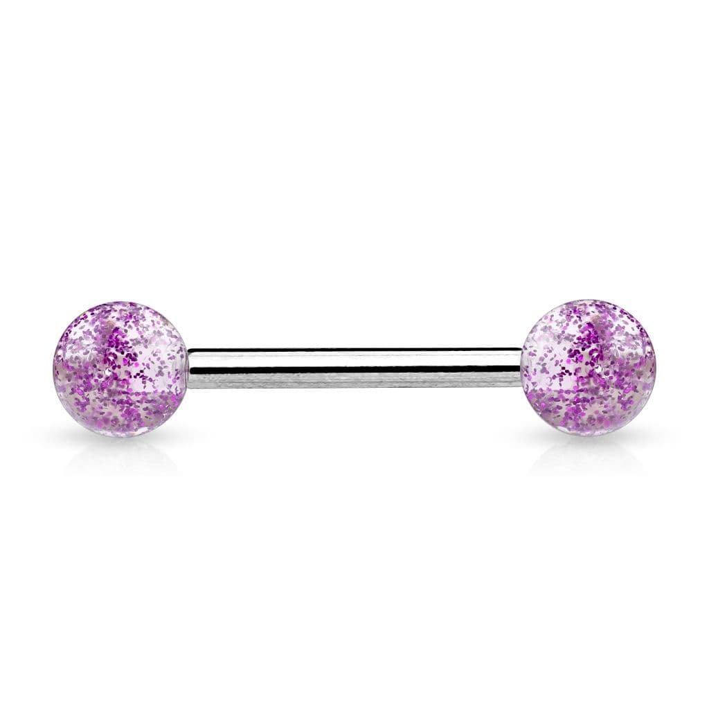 Piercing do jazyka (fialová)