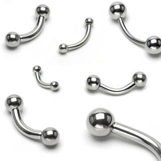 Piercing do obočí - kuličky, tl. tyčky 1,2 mm (1,2 x 8 mm, 3 mm kuličky)
