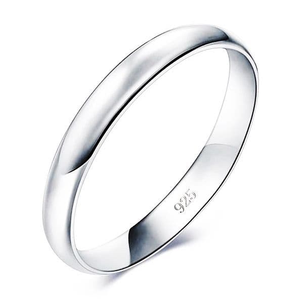 NB101 Stříbrný snubní prsten šíře 3 mm (52)